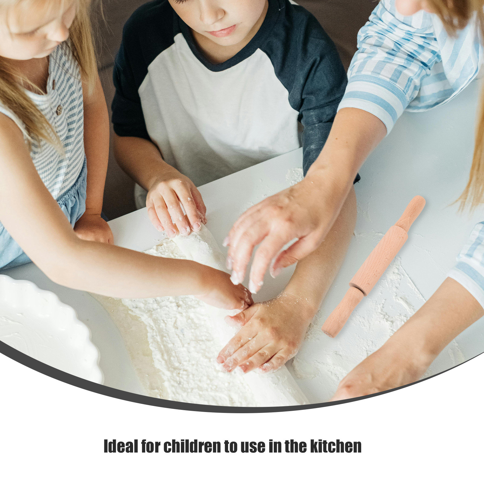 Baking Kitchen Kids - Mini Rolling Pin Wooden Small Size