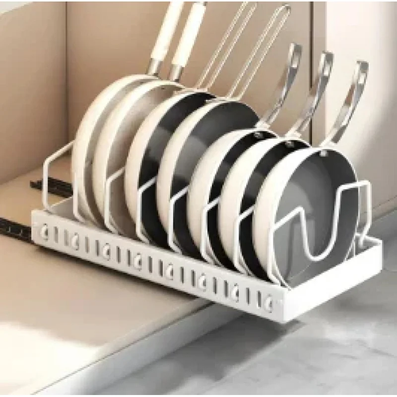Kitchen Baking Pan Organizer - Pull out Pots and Pans Organizer