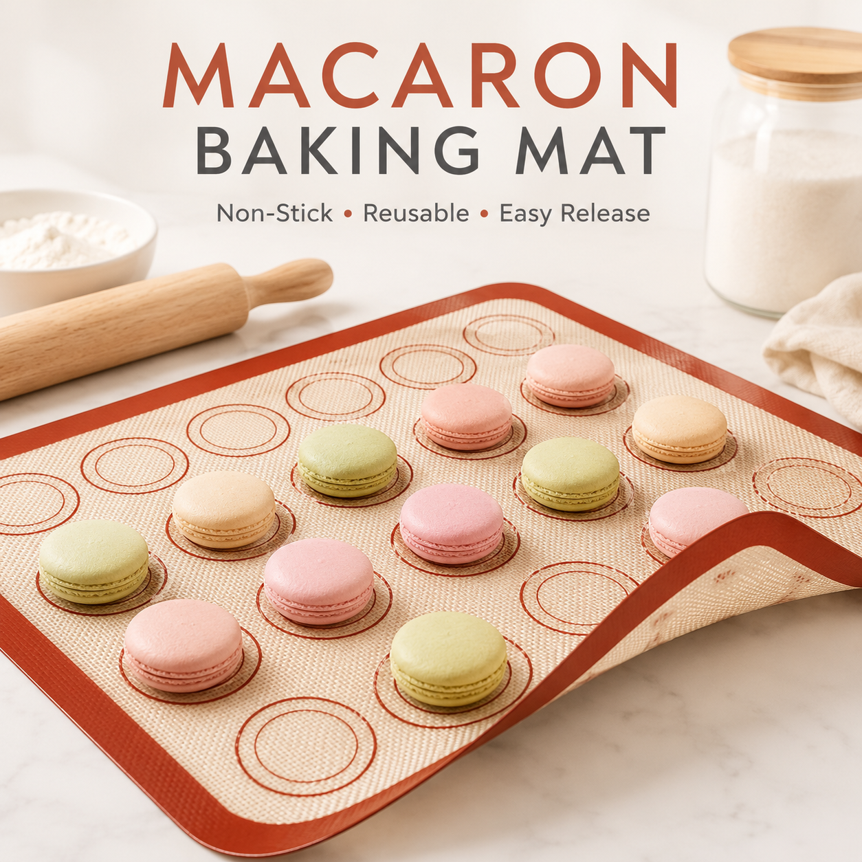 Kitchen Baking Mat - 42x30cm Silicone Baking Mat Non Stick