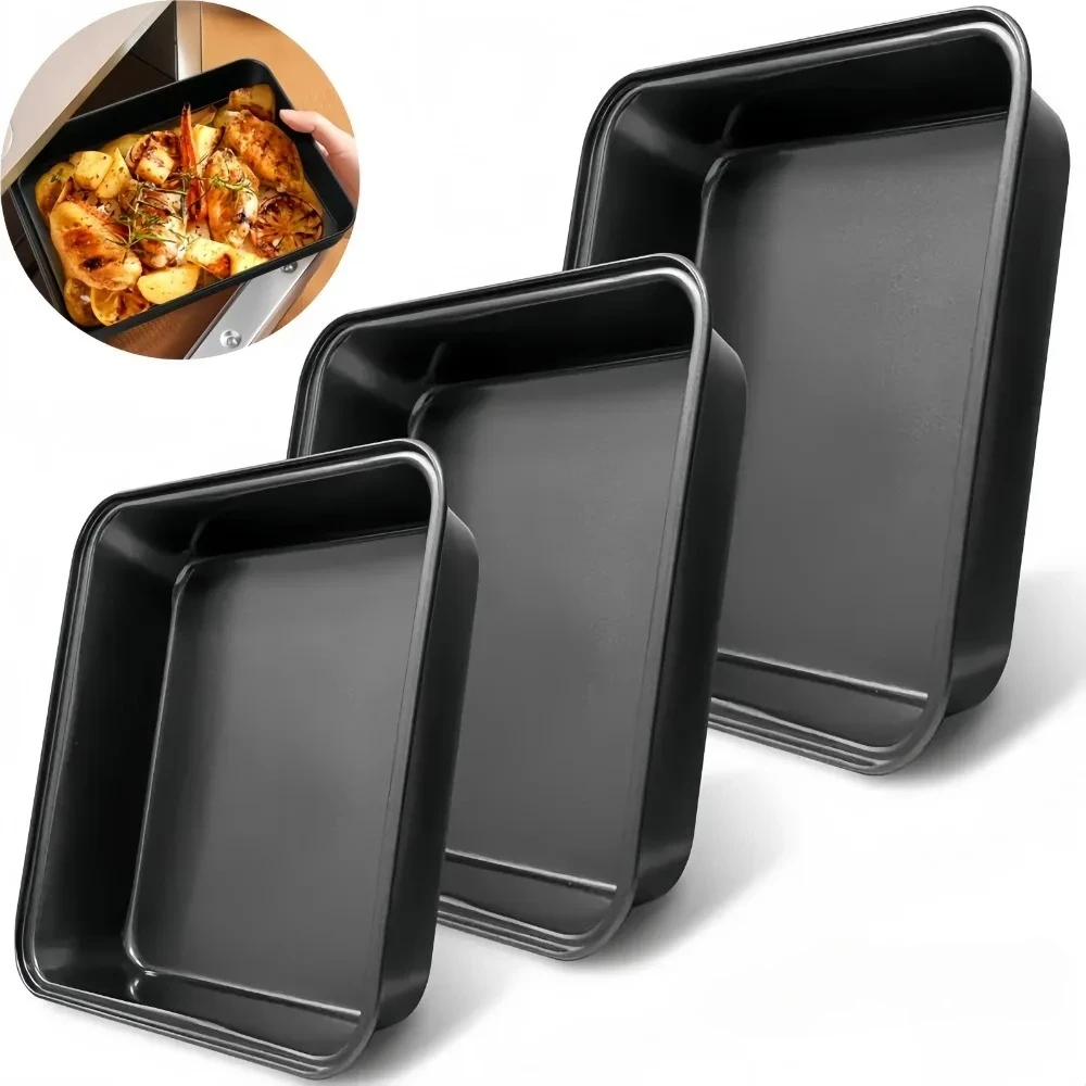 Bread Baking Kitchen Utensils - Carbon Steel Nonstick Roasting Pan Rectangular
