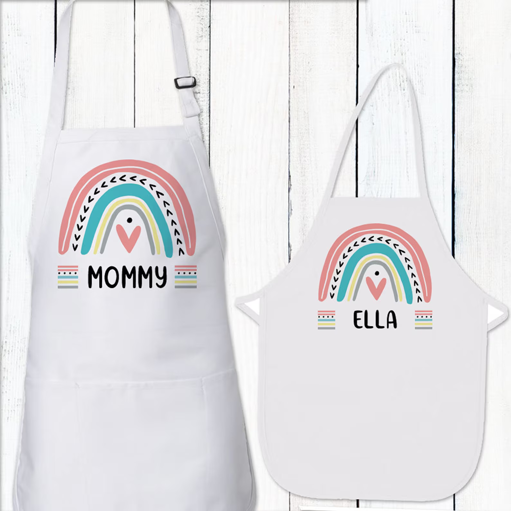 Personalized Rainbow Apron for - đánh giá và giá Baking Kitchen Kids