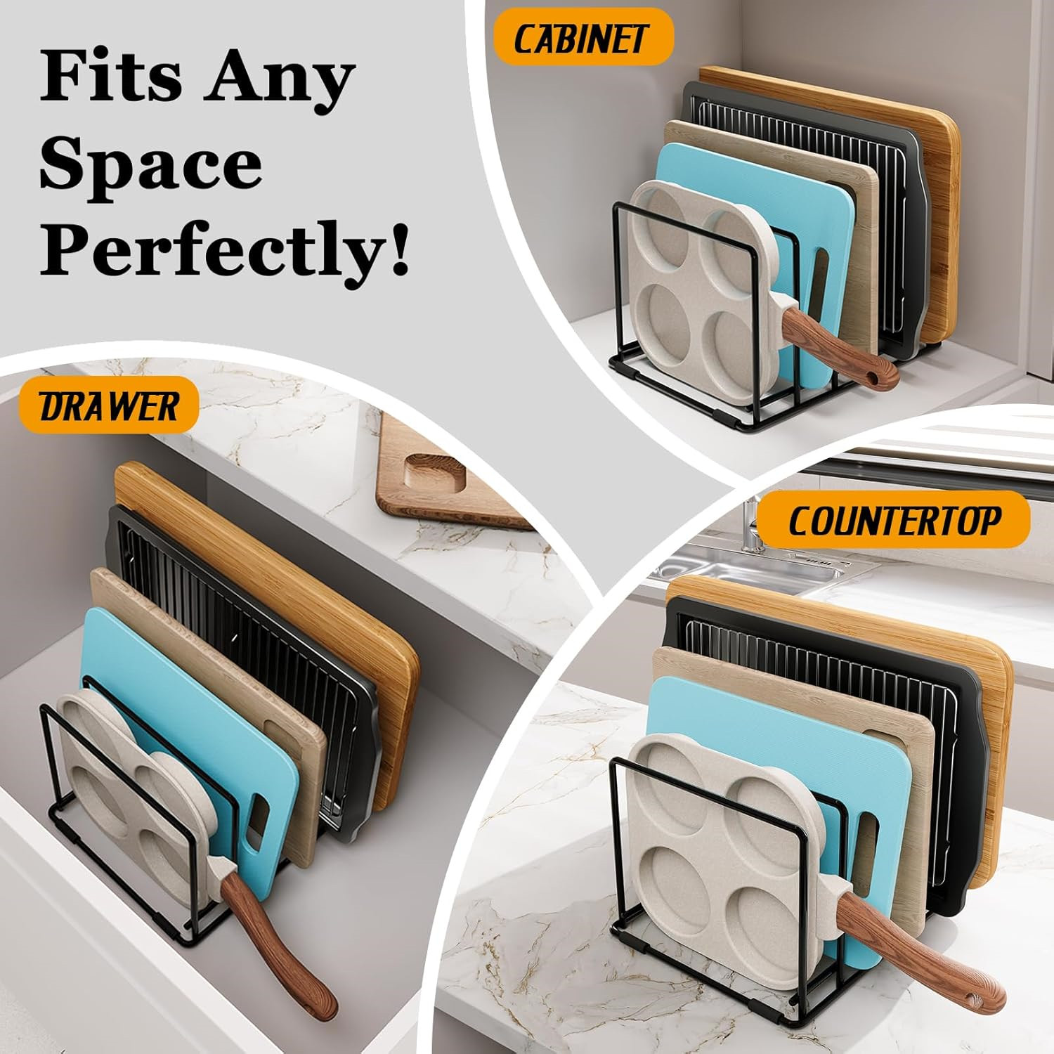 Steel Kitchen Cabinet Organize - đánh giá và giá Kitchen Baking Pan Organizer