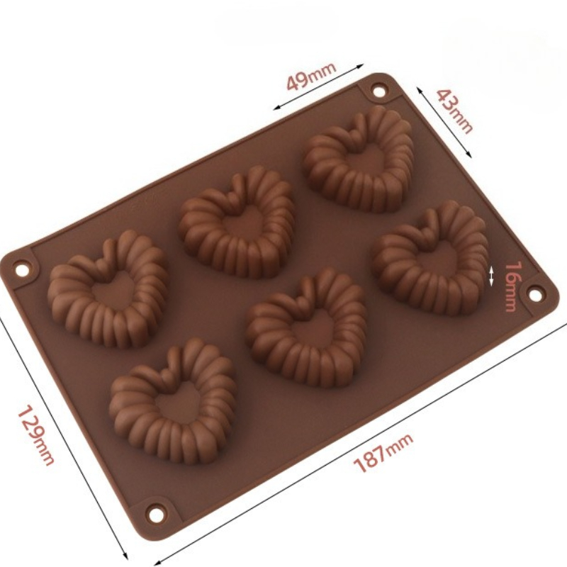 Heart-shaped Silicone Chocolat - đánh giá và giá Kitchen And Baking Tools