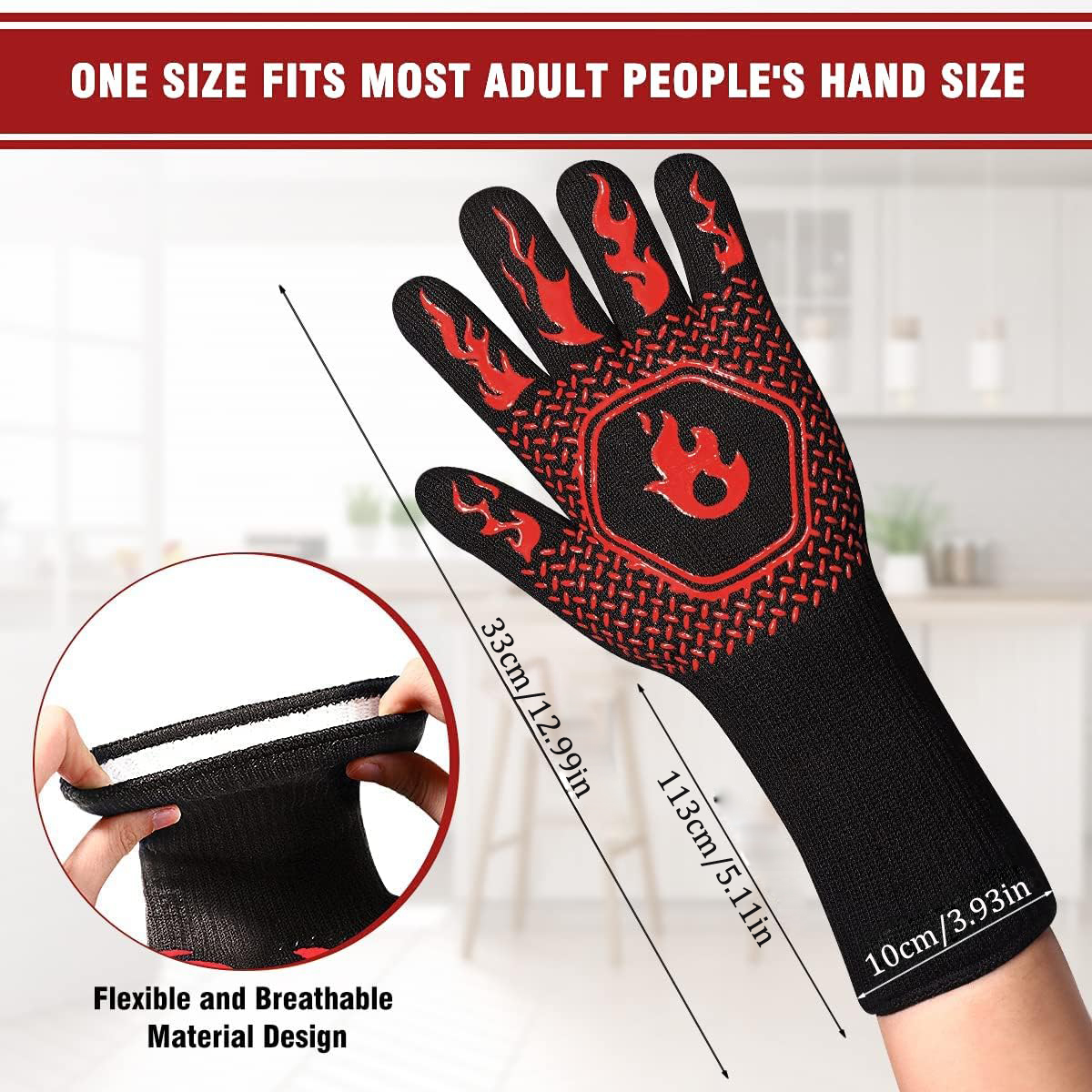 BBQ Grill Gloves High Temp Res - đánh giá và giá Kitchen Baking Gloves