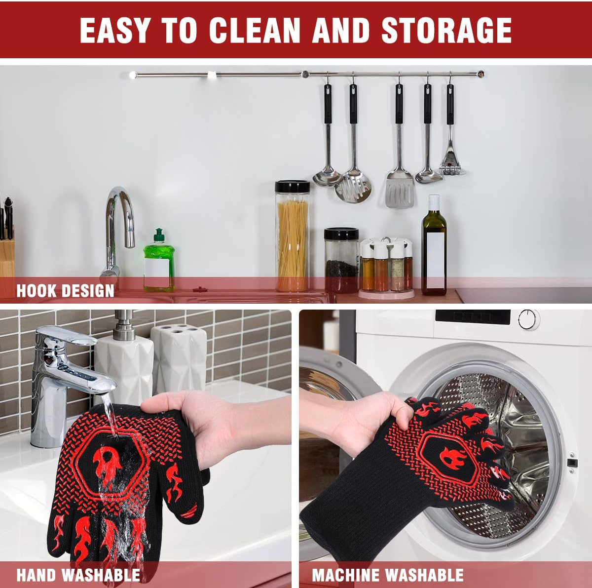 BBQ Grill Gloves High Temp Res - đánh giá và giá Kitchen Baking Gloves