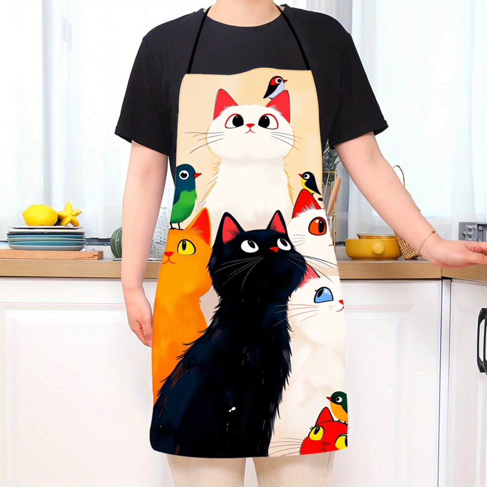 Cute Cats And Birds Apron For  - đánh giá và giá Kitchen Baking Ideas