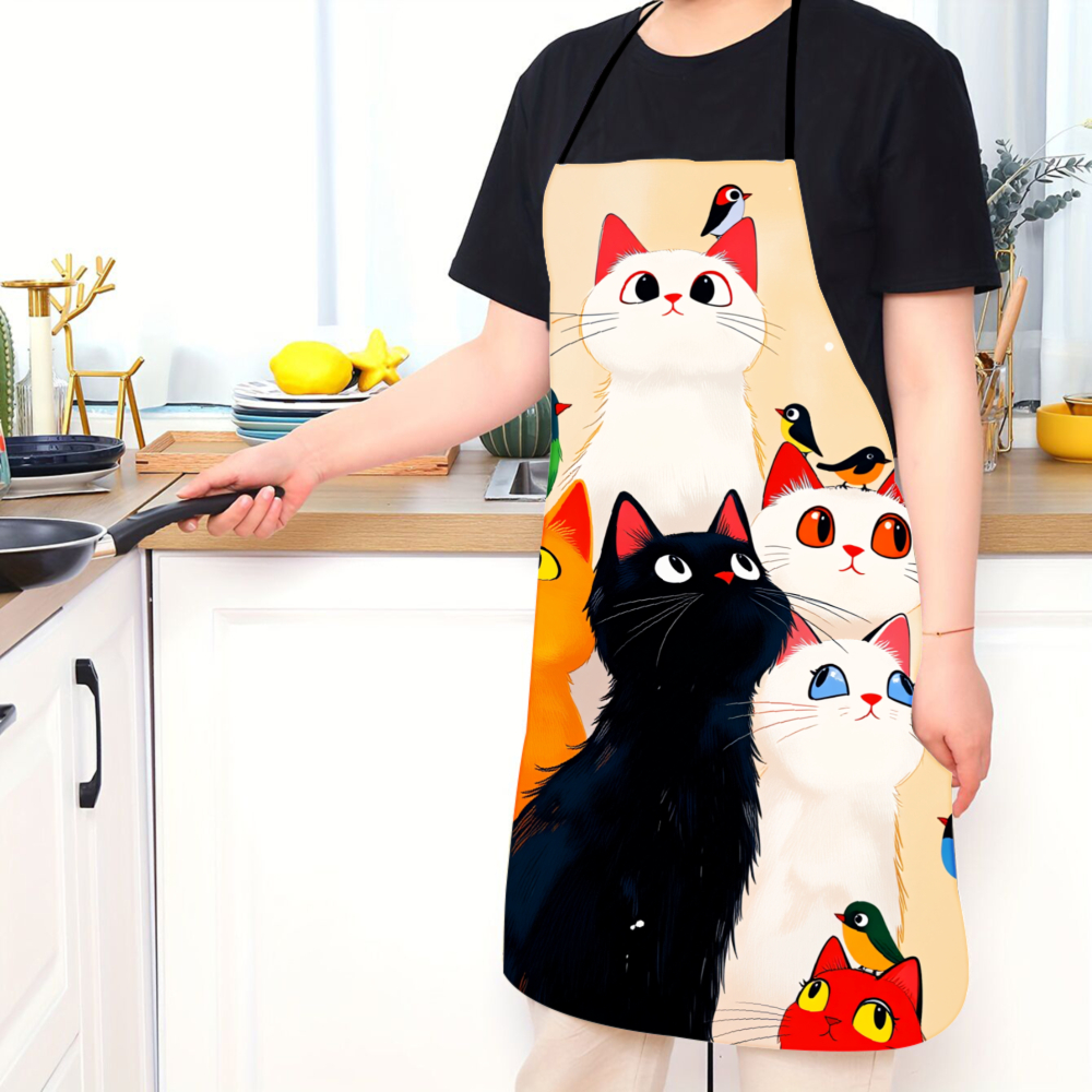 Cute Cats And Birds Apron For  - đánh giá và giá Kitchen Baking Ideas