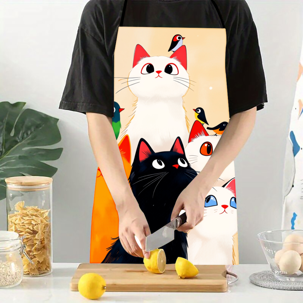 Cute Cats And Birds Apron For  - đánh giá và giá Kitchen Baking Ideas