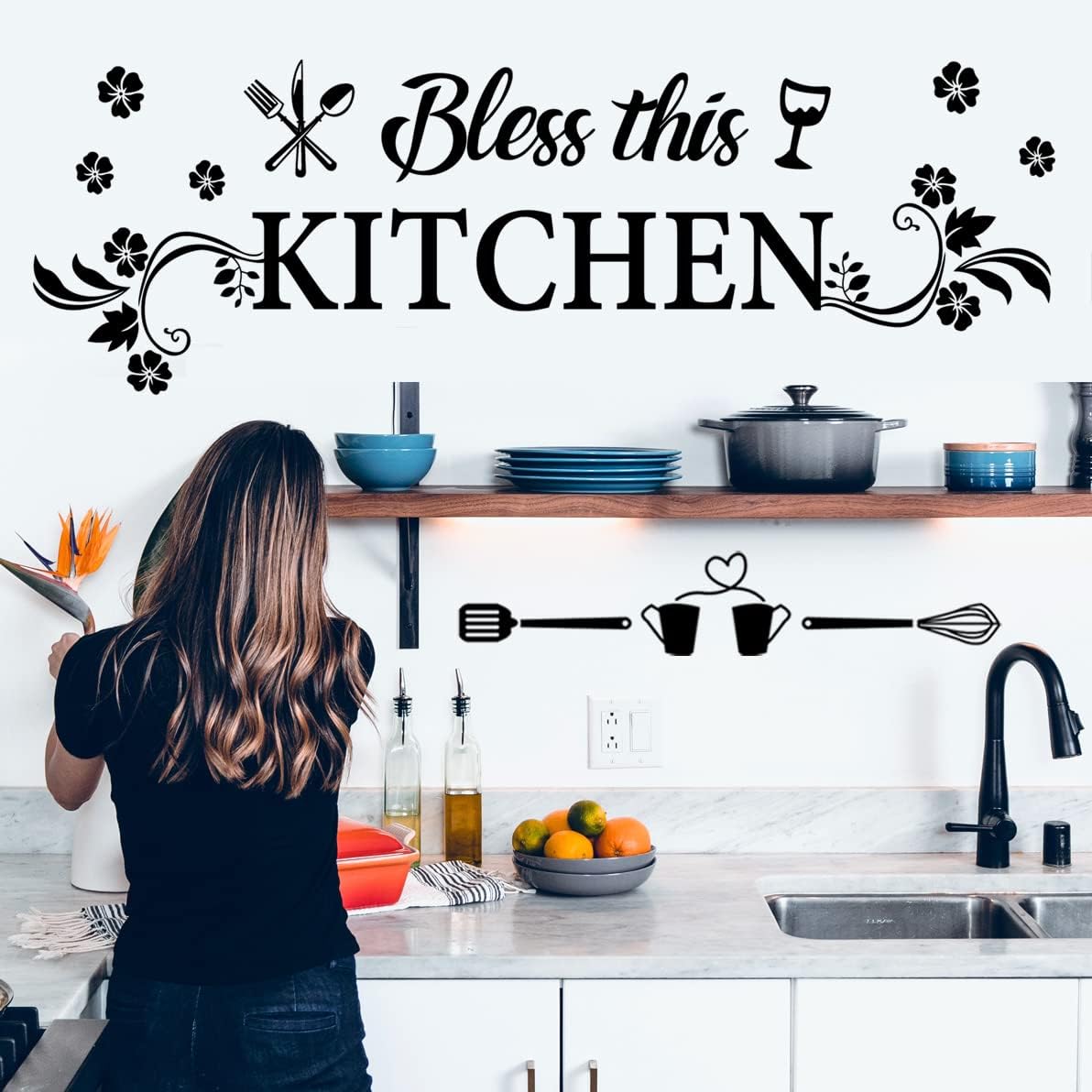 Bless This Kitchen Wall Decal  - đánh giá và giá Kitchen Baking Decor