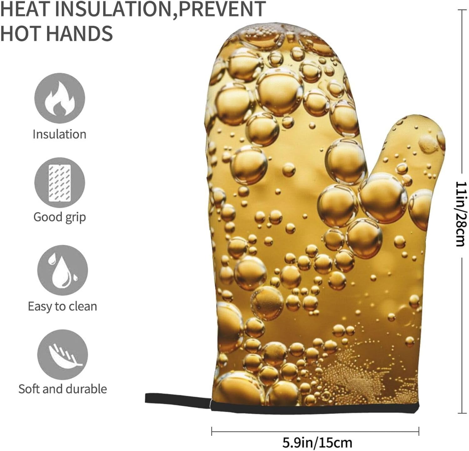 Beer Bubble Printed Oven Mitts - đánh giá và giá Kitchen Baking Ideas