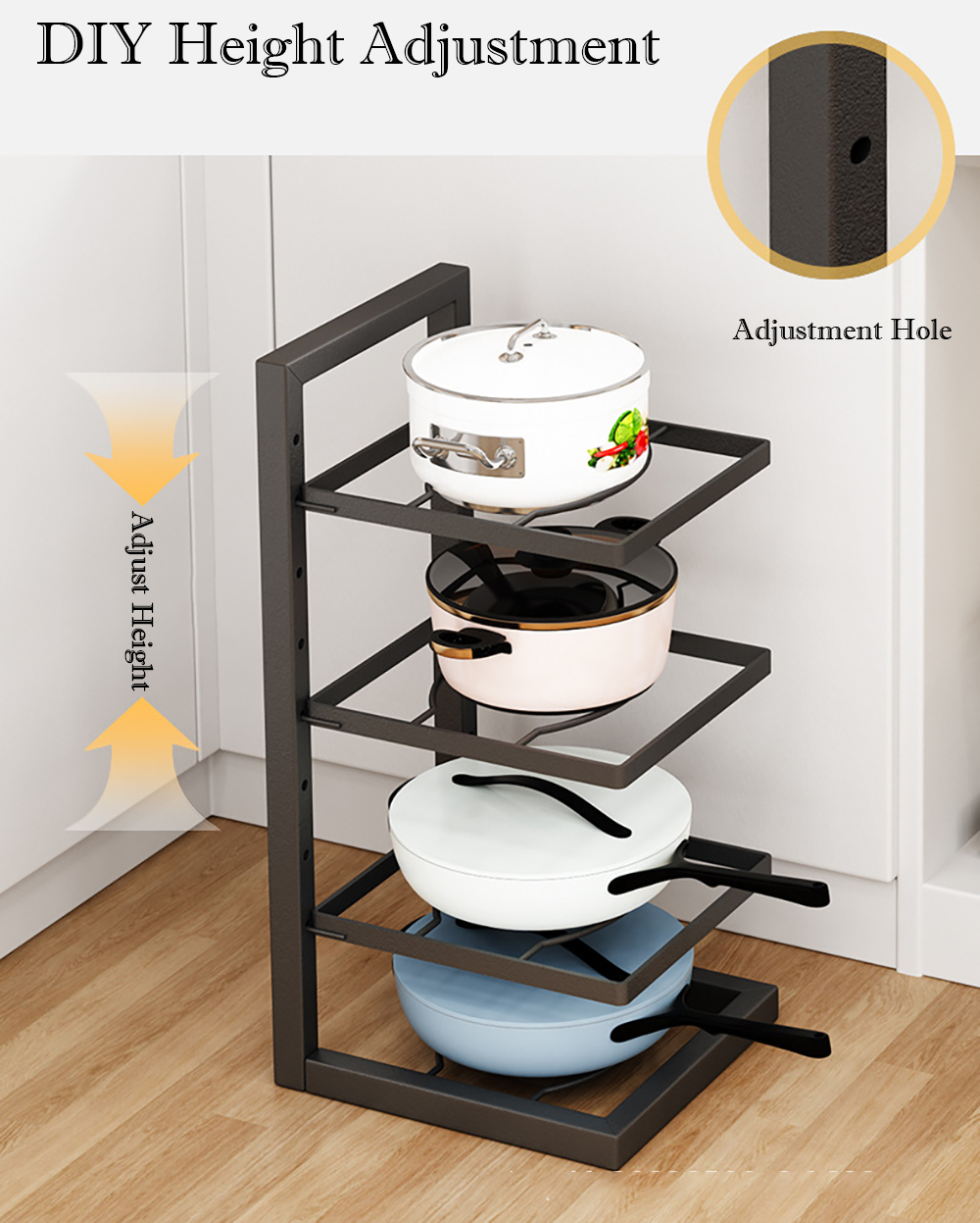 Adjustable Pot Rack Organizer, - đánh giá và giá Kitchen Baking Pan Organizer