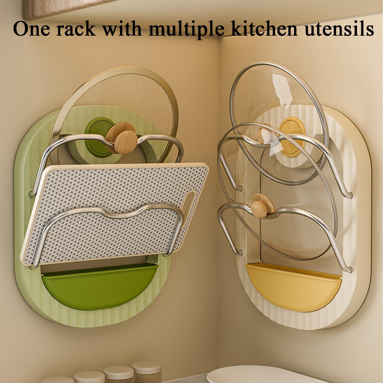 Pot Lid Rack 2-Tier Wall Mount - đánh giá và giá Kitchen Baking Cupboard