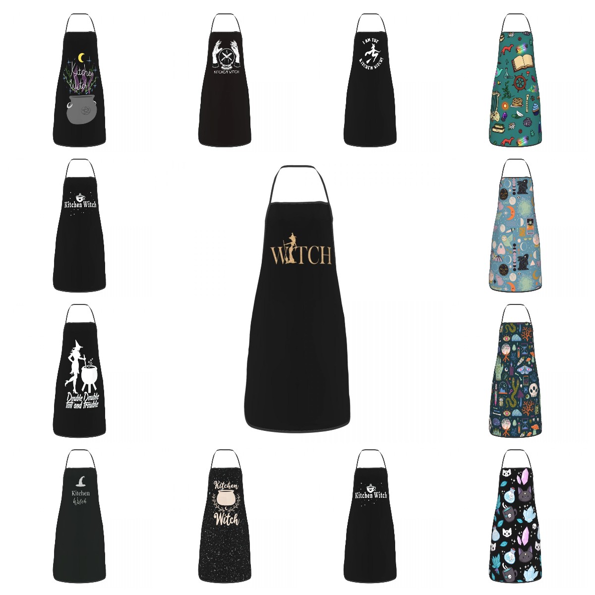 Funny Witch Bib Apron Women Me - đánh giá và giá Kitchen Witch Baking