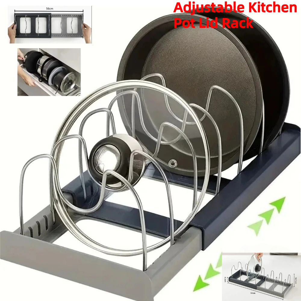 Expandable Pot Lid Organizer A - đánh giá và giá Kitchen Baking Pan Organizer