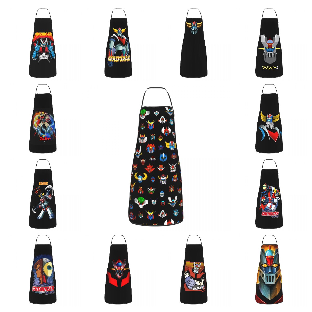 Ufo Robot Logo Funny Apron Men - đánh giá và giá Kitchen Robot Baking