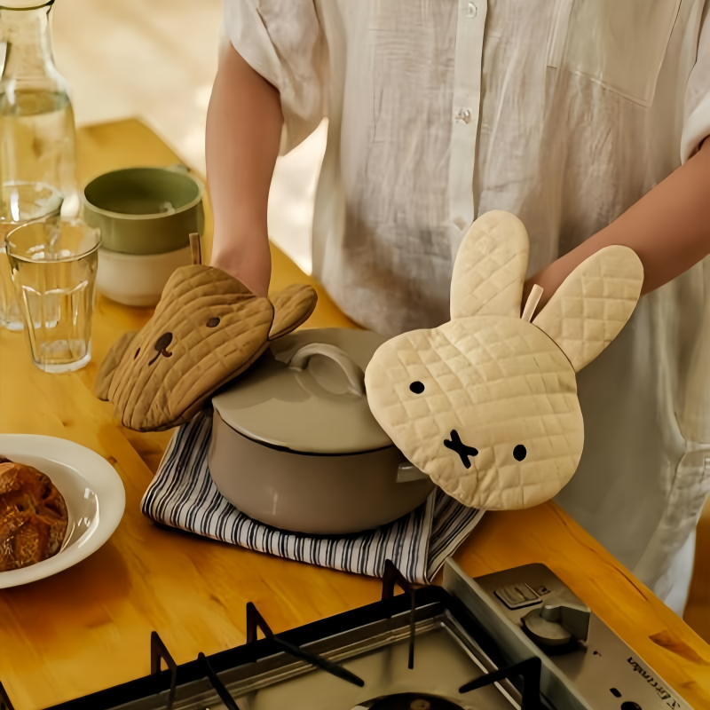 Kawaii Miffy Insulated Kitchen - đánh giá và giá Kitchen Baking Gloves