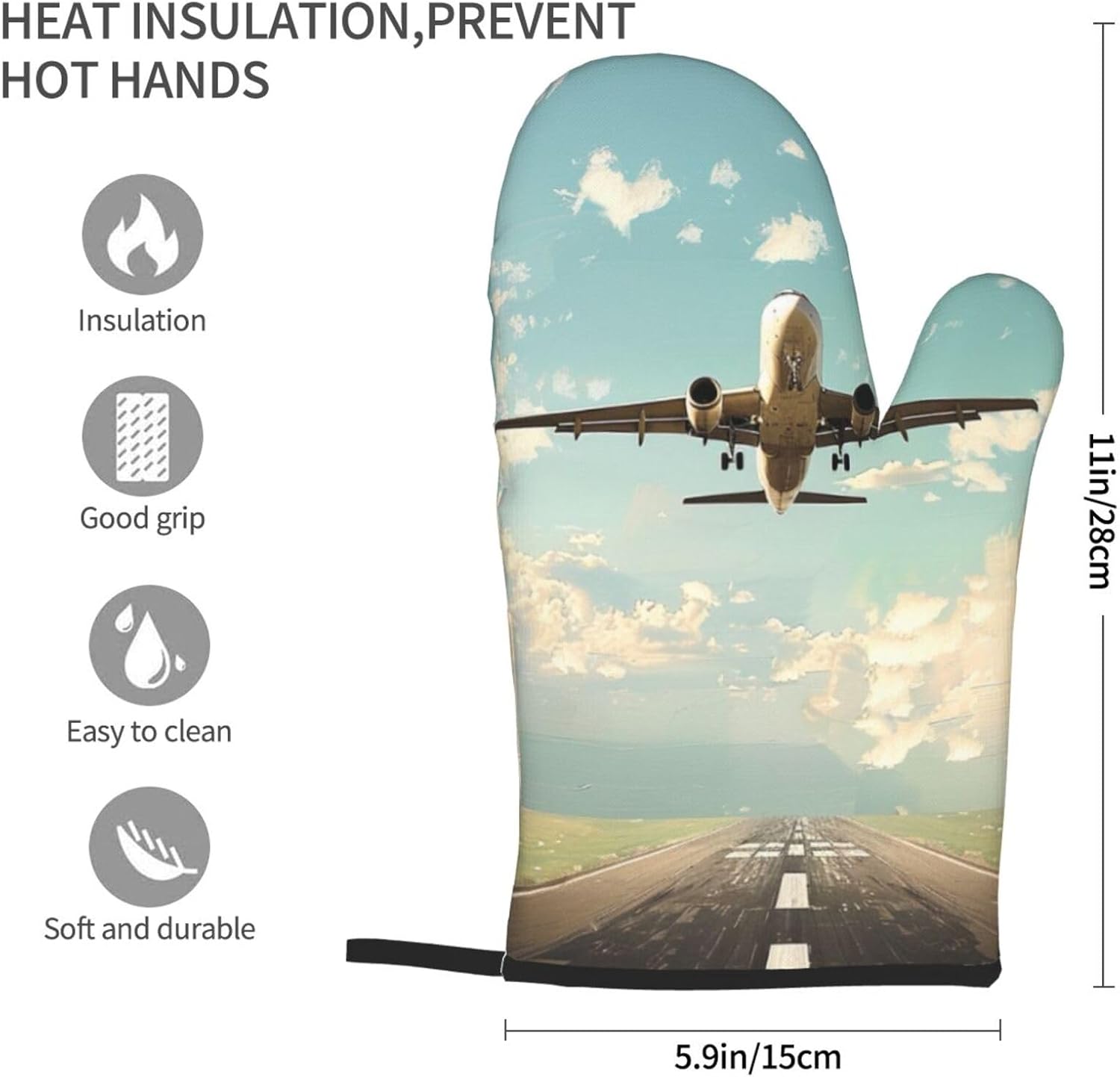 Airplane Printed Oven Mitts 2p - đánh giá và giá Kitchen Baking Ideas