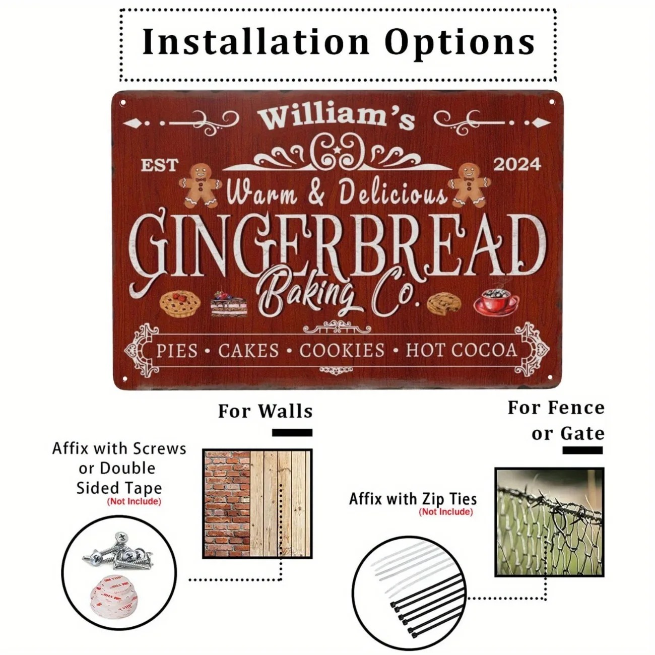 1pc Personalized Gingerbread B - đánh giá và giá Kitchen Baking Decor