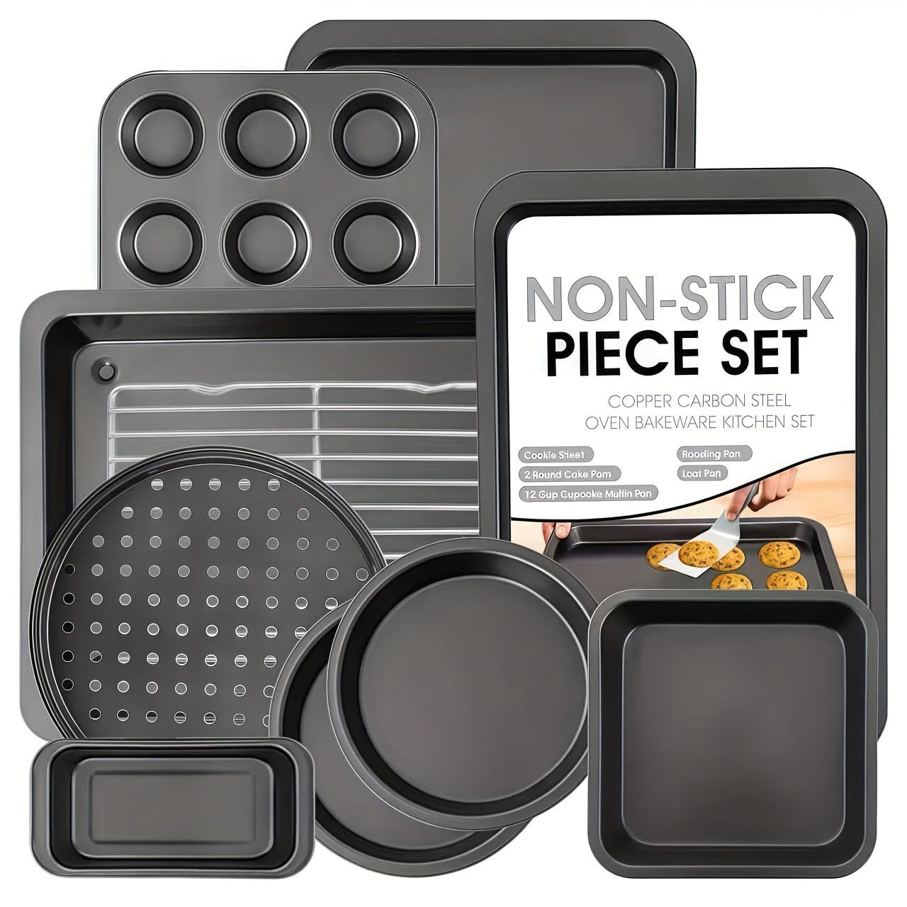 Set of 10 Baking Trays, Featur - đánh giá và giá Kitchen Baking Cupboard