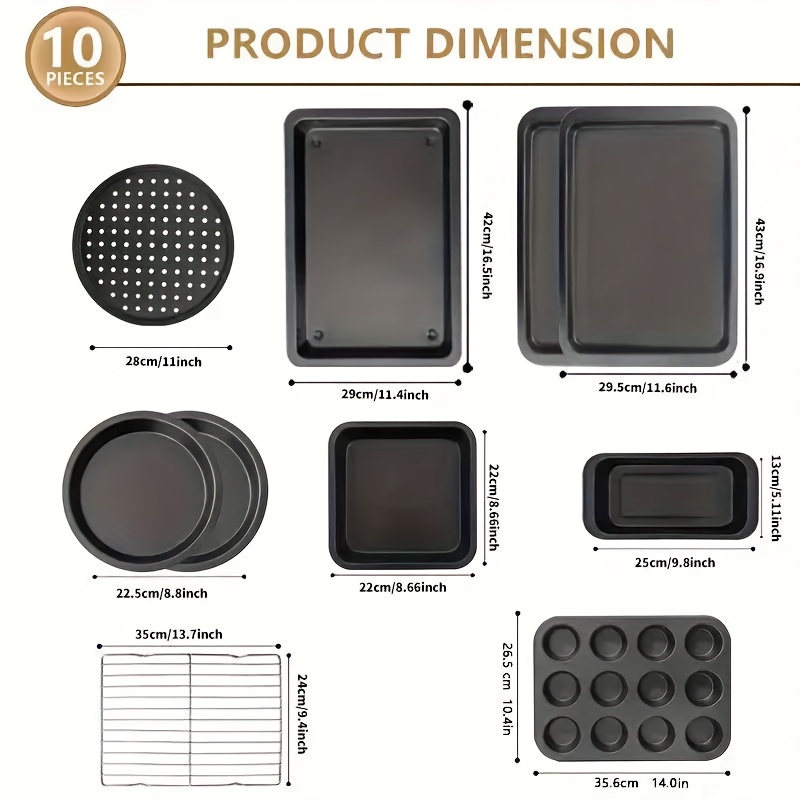Set of 10 Baking Trays, Featur - đánh giá và giá Kitchen Baking Cupboard
