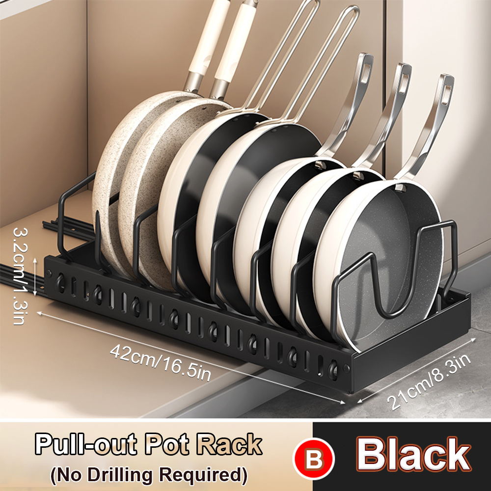 Pull out Pots and Pans Organiz - đánh giá và giá Kitchen Baking Pan Organizer