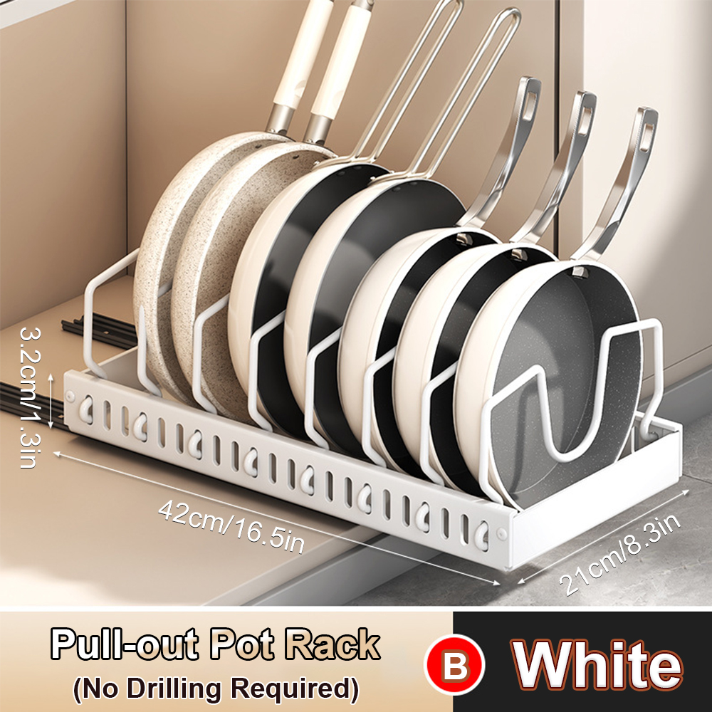 Pull out Pots and Pans Organiz - đánh giá và giá Kitchen Baking Pan Organizer
