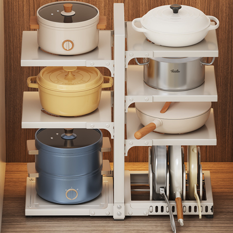 Space Saving Kitchen Pot Rack  - đánh giá và giá Kitchen Baking Pan Organizer