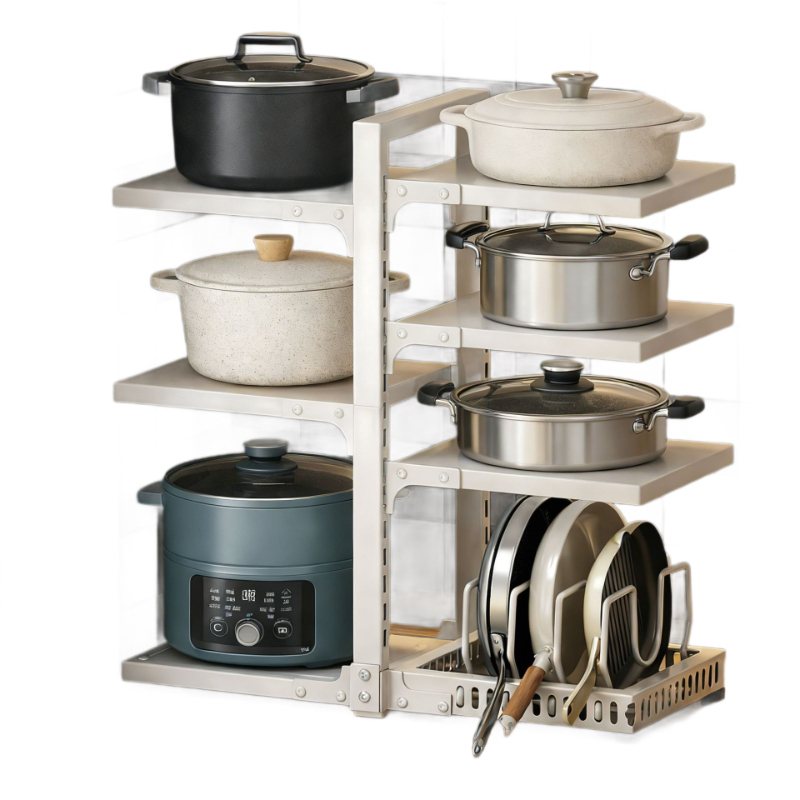 Space Saving Kitchen Pot Rack  - đánh giá và giá Kitchen Baking Pan Organizer