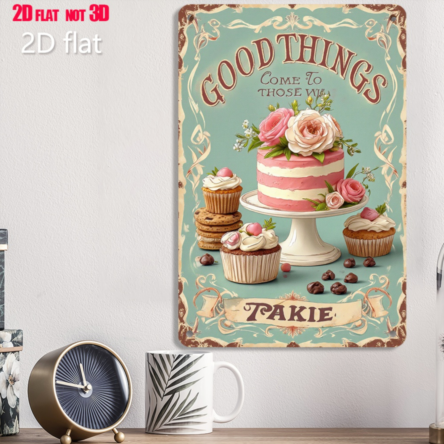 2D Flat - 1pc Vintage Metal Ba - đánh giá và giá Kitchen Baking Decor