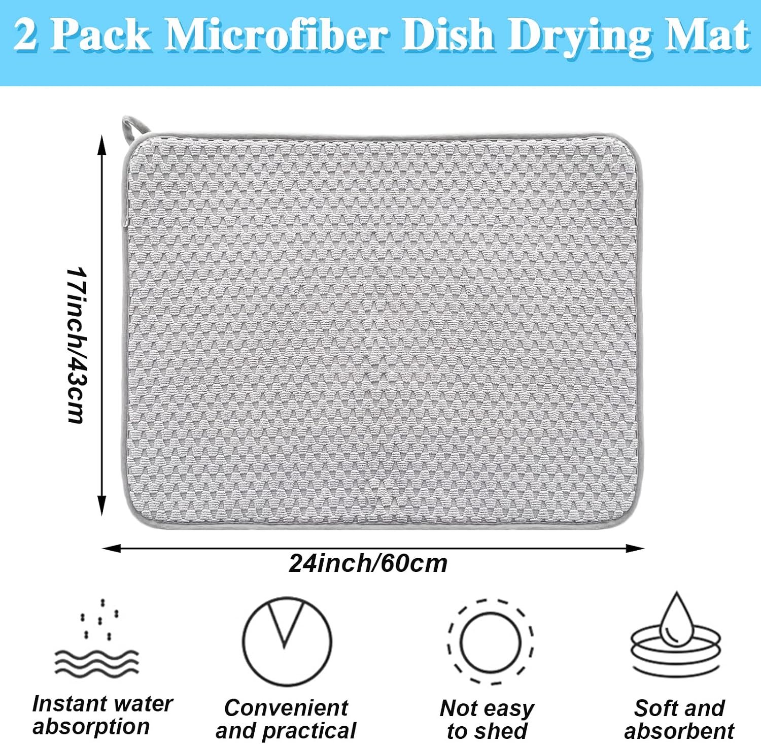 2-Pack microfiber tableware dr - đánh giá và giá Kitchen Baking Mat